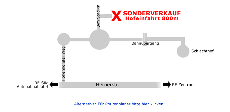 Anfahrt SONDERVERKAUF